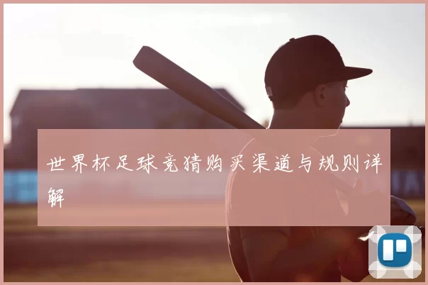 世界杯足球竞猜购买渠道与规则详解